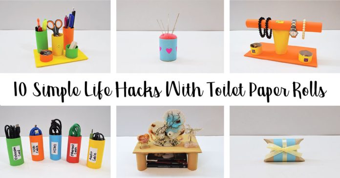 10 Simple Life Hacks With Toilet Paper Rolls 0