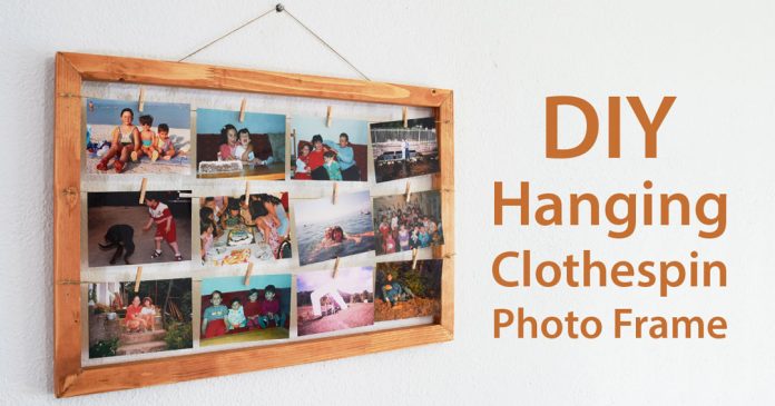 How To Make A Hanging Clothespin Photo Frame DIY Project 0