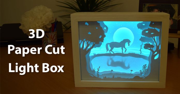 How To Create A 3D Paper Cut Light Box DIY Project 0