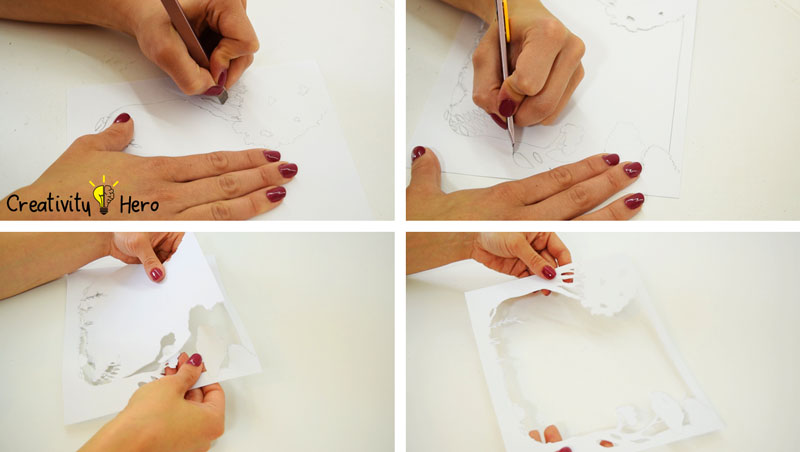 Making a layered papercut
