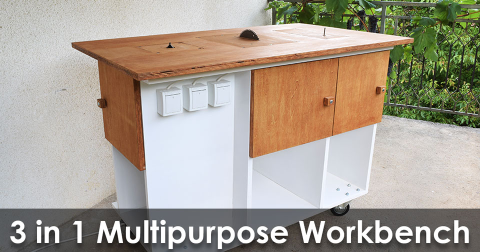 DIY Mobile Workbench with Table Saw & Router Table Plans