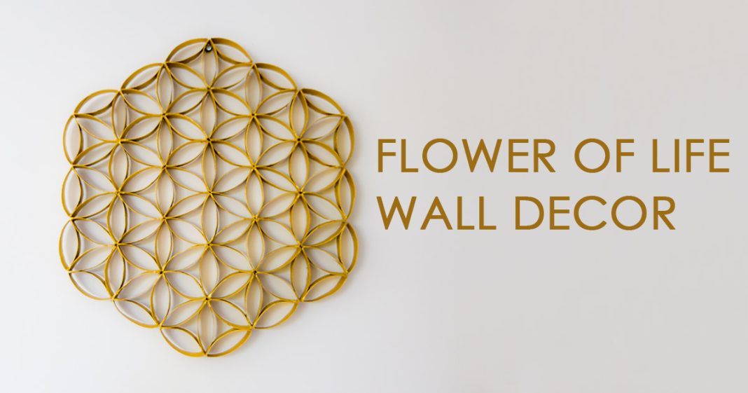 Wall Art How to Make Flower of Life Out of Toilet Paper Rolls 0
