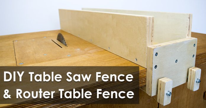 How to Make a Table Saw Fence and Router Table Fence for Homemade Workbench Featured