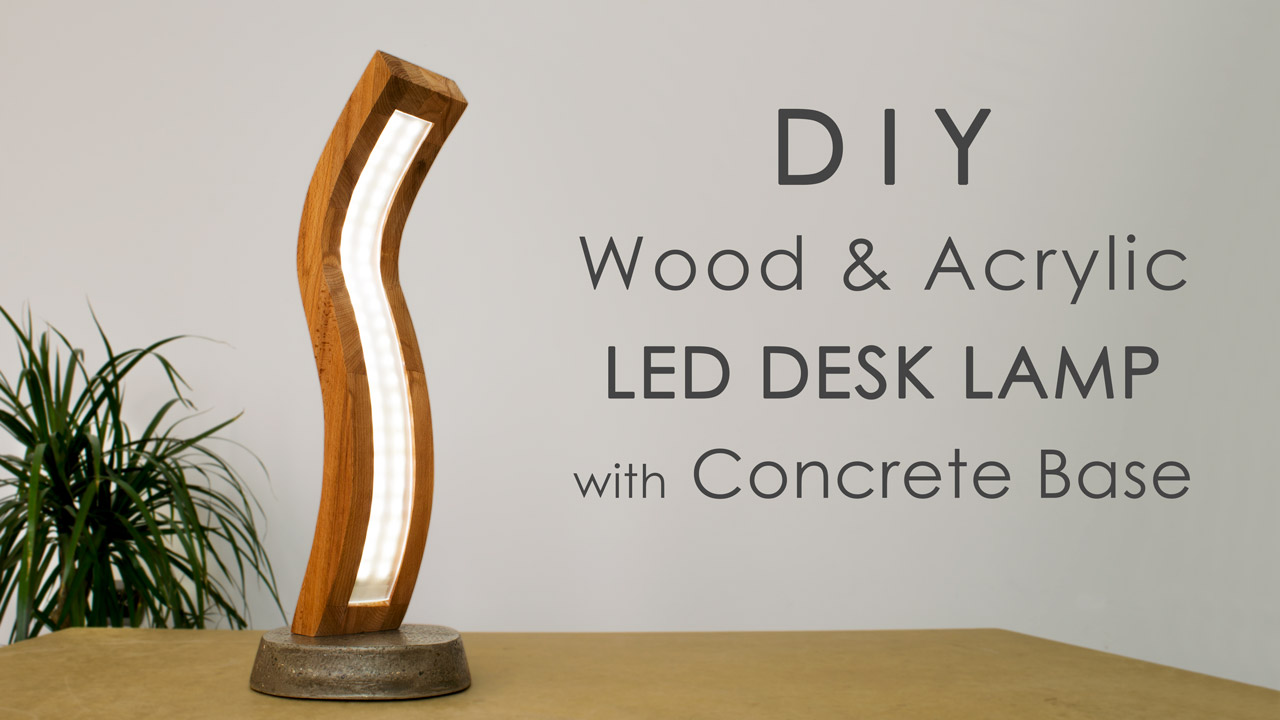 Wooden desk 2024 lamp diy