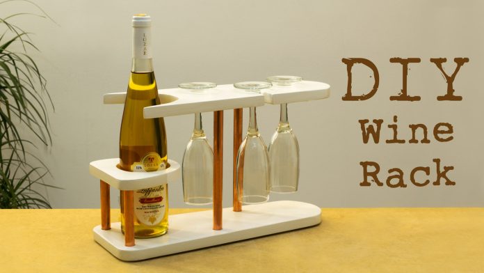 DIY Copper and Wood Wine Rack Featured Website