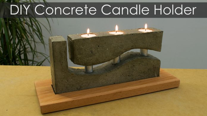 How to Make a Concrete Candle Holder with a Simple Molding Technique Photo