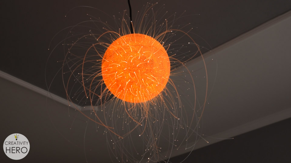 Exploding Sun LED Lamp Simple DIY Project 20