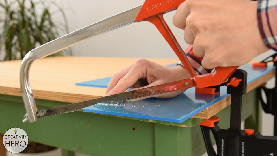 How to Bend Acrylic and Make Amazing Shapes 1 - Cutting Acrylic with Hacksaw