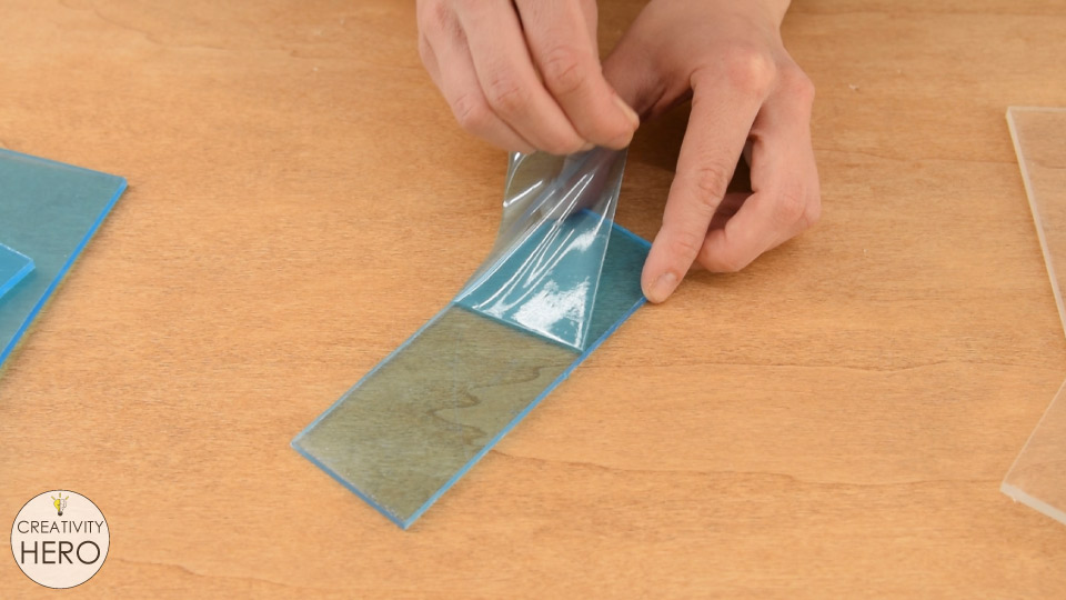 How to Bend Acrylic and Make Amazing Shapes 3 - Peeling off the protective film of the acrylic